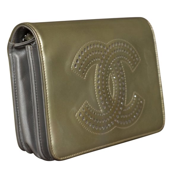 Chanel Crystal CC Strauss Wallet on a Chain (WOC) - Picture 13 of 14